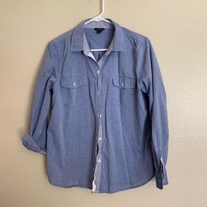 Nautica denim button-up blouse